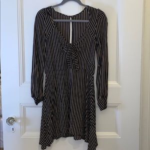 Cleobella Suki Short Dress in Black Stripe